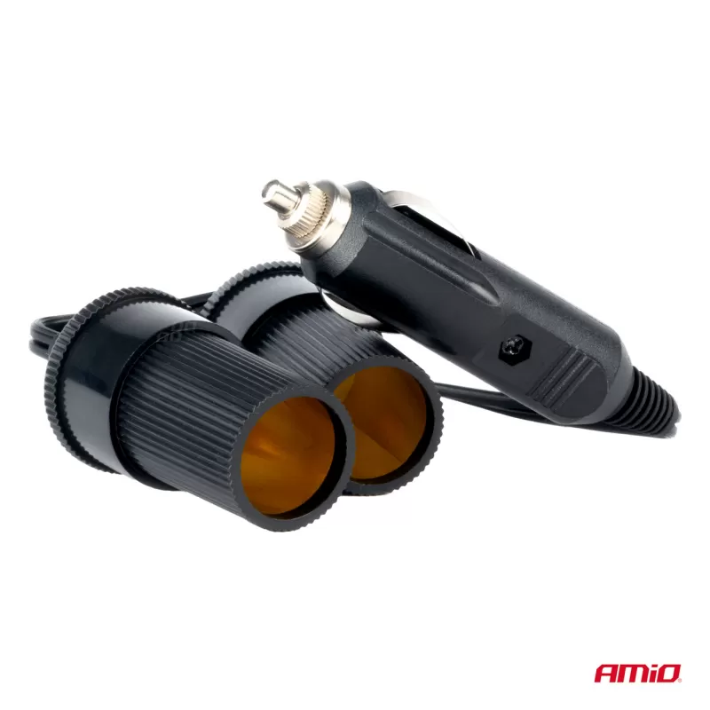 12V 24V automobilio žiebtuvėlio lizdo skirstytuvas AMIO-03801