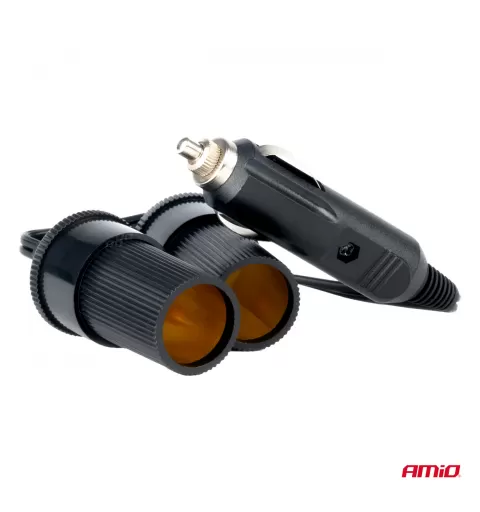 12V 24V automobilio žiebtuvėlio lizdo skirstytuvas AMIO-03801