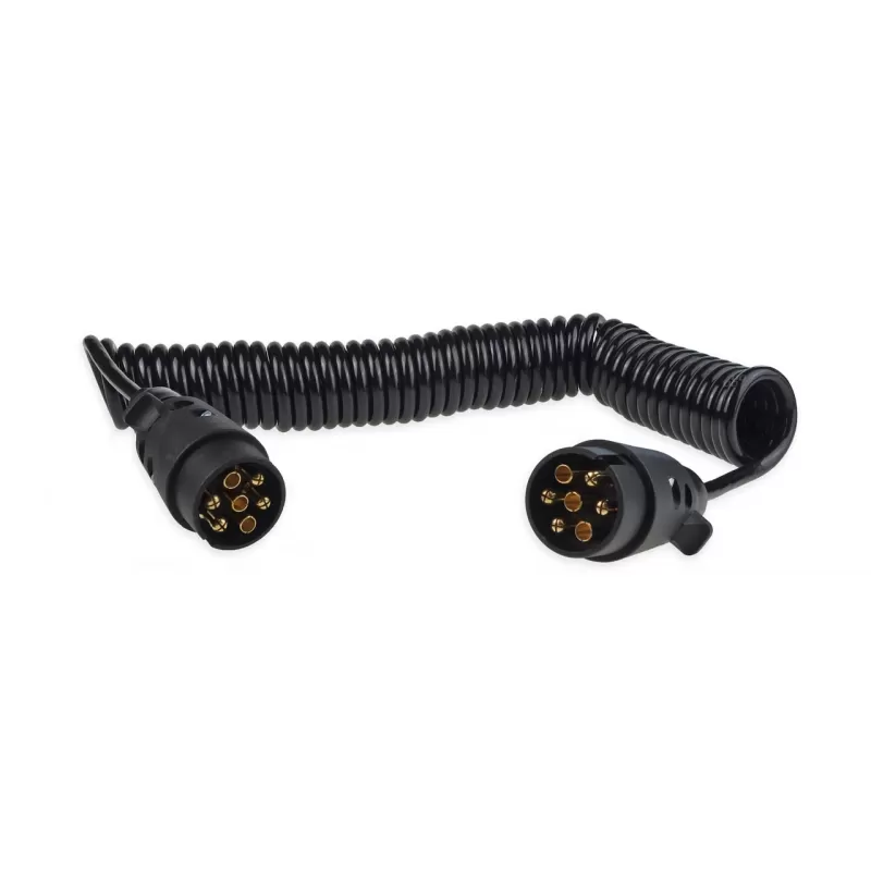 7 kontaktų spiralinis laidas 12V 6 m