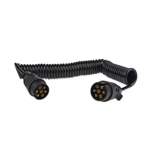 7 kontaktų spiralinis laidas 12V 6 m
