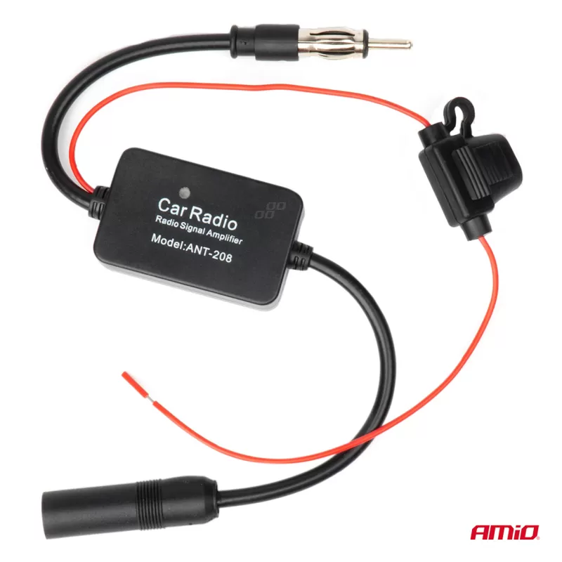 Trukdžių slopinimo automobilio antenos stiprintuvas 12V AMIO-04133