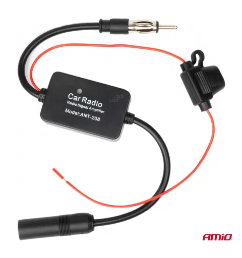 Trukdžių slopinimo automobilio antenos stiprintuvas 12V AMIO-04133