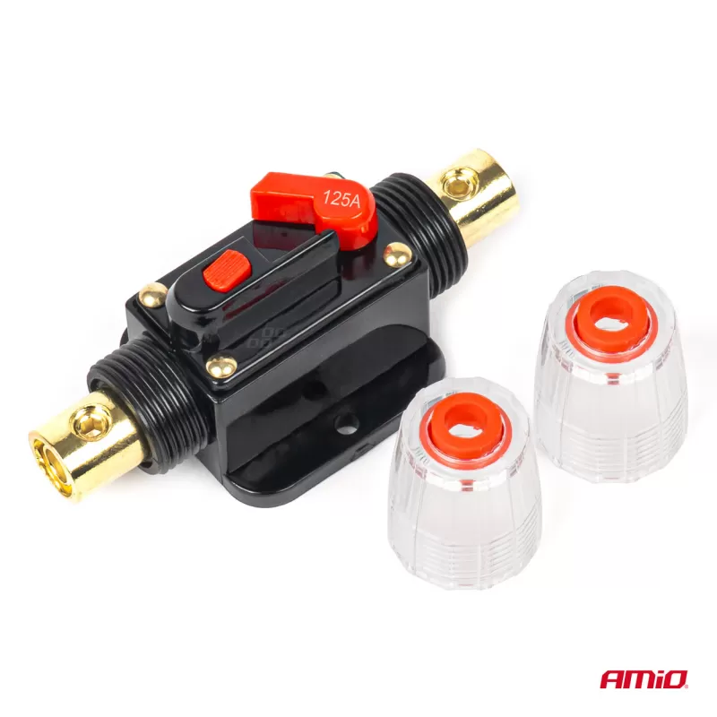 Automatinis automobilio saugiklis, grandinės pertraukiklis 12-48V 125A AMIO-03822