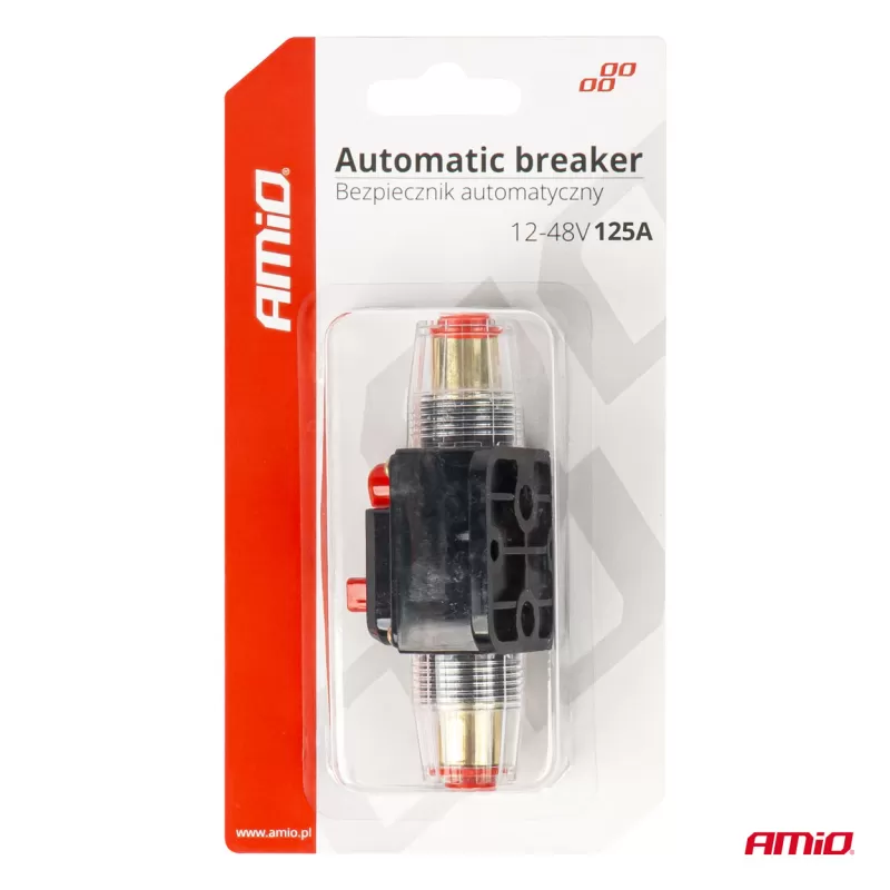 Automatinis automobilio saugiklis, grandinės pertraukiklis 12-48V 125A AMIO-03822