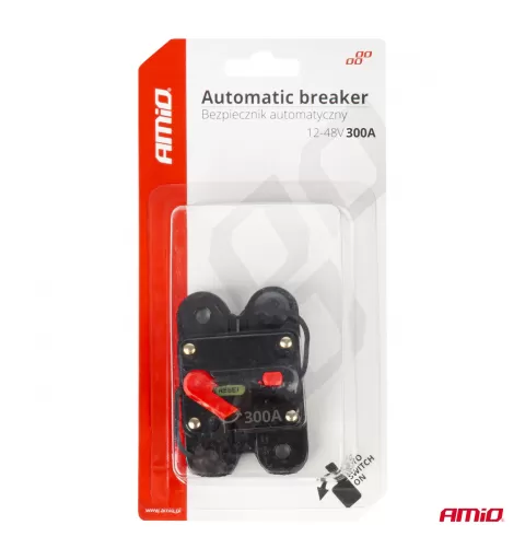 Automatinis automobilio saugiklis, grandinės pertraukiklis 12-48V 300A AMIO-03832