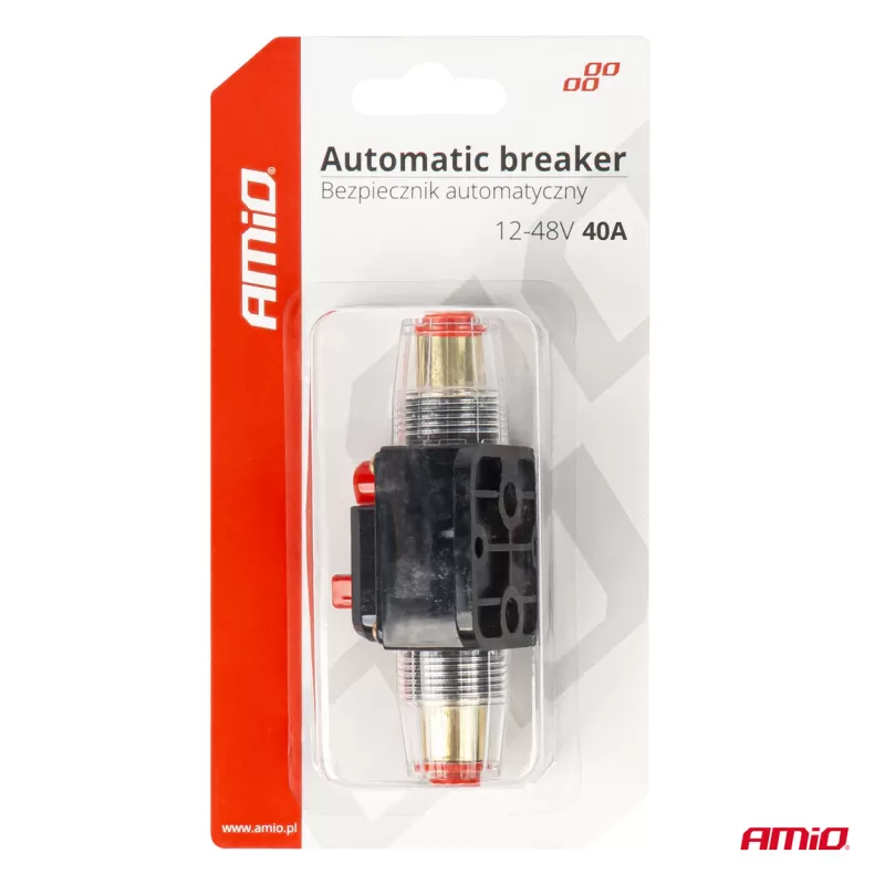 Automatinis automobilio saugiklis, grandinės pertraukiklis 12-48V 40A AMIO-03817
