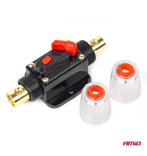 Automatinis automobilio saugiklis, grandinės pertraukiklis 12-48V 50A AMIO-03818