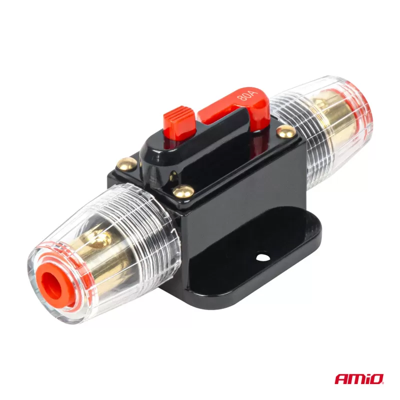 Automatinis automobilio saugiklis, grandinės pertraukiklis 12-48V 80A AMIO-03820