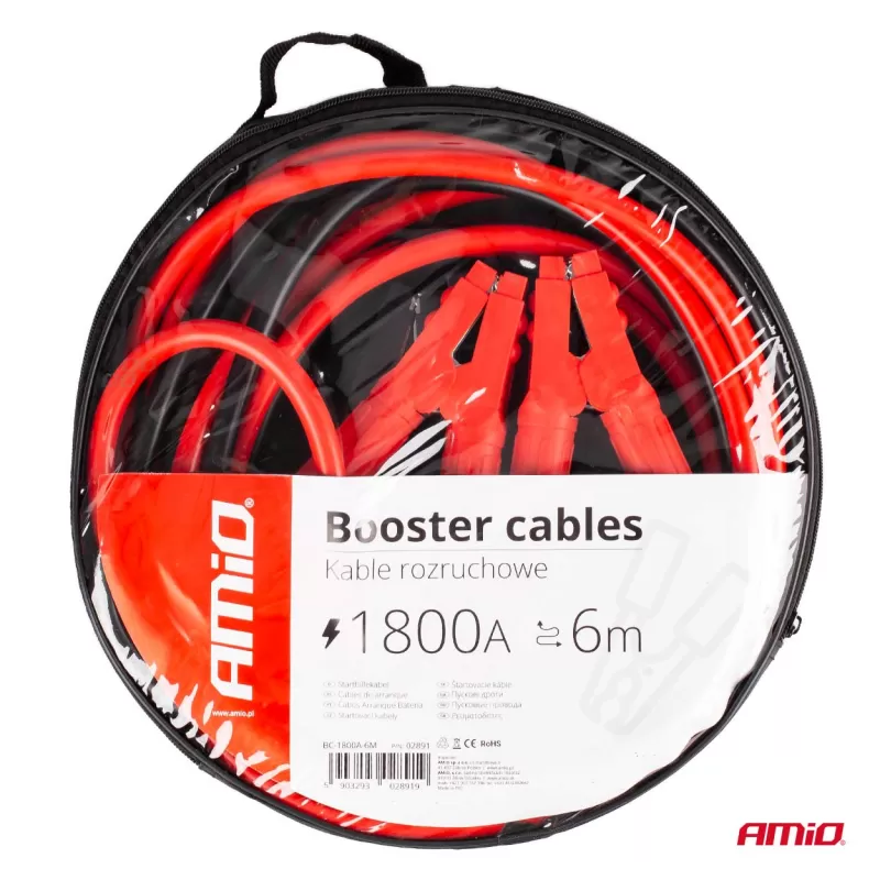 Užvedimo laidai 1800A - 6m AMIO-02891