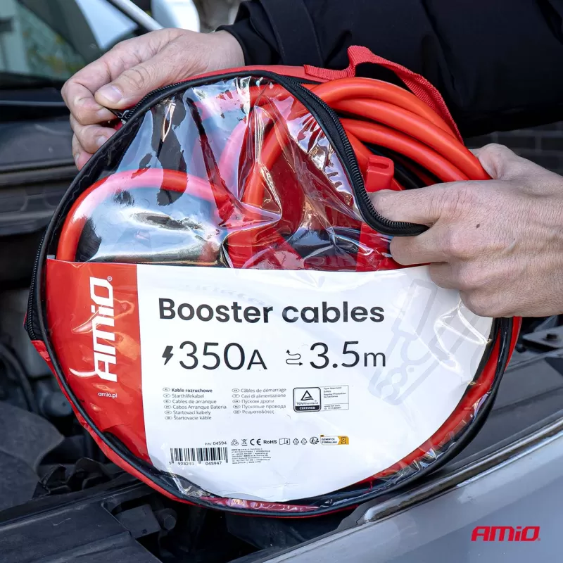 Užvedimo laidai 350A 3,5m TÜV AMIO-04594
