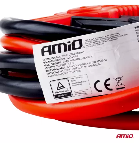 Užvedimo laidai 480A 4,5m TÜV AMIO-04595