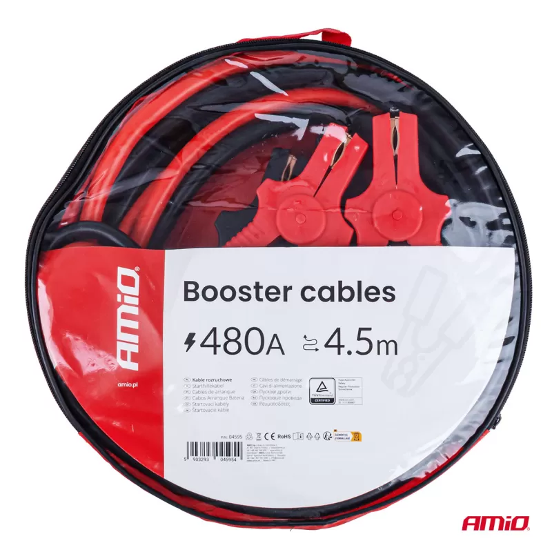 Užvedimo laidai 480A 4,5m TÜV AMIO-04595