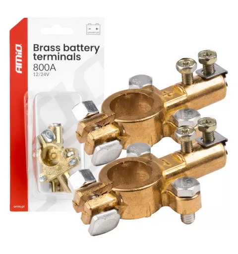 Žalvariniai akumuliatoriaus gnybtai 800AMP, 2 vnt. AMIO-04390