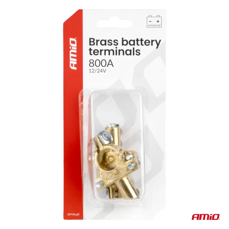 Žalvariniai akumuliatoriaus gnybtai 800AMP, 2 vnt. AMIO-04390
