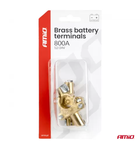 Žalvariniai akumuliatoriaus gnybtai 800AMP, 2 vnt. AMIO-04390