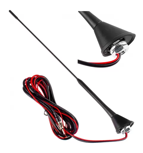 Automobilio antena 40 cm su stiprintuvu ANT08 AMIO-01511