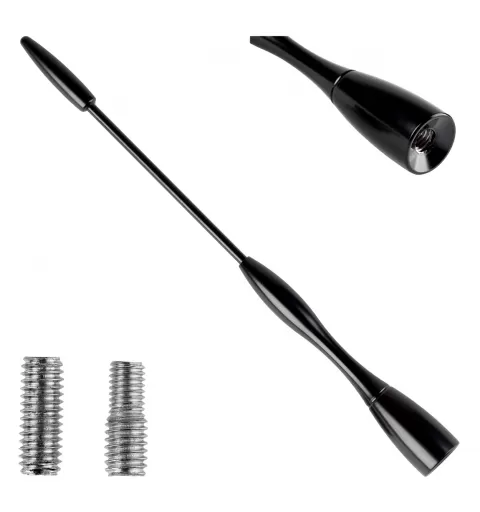 Automobilio antenos aliuminio stiebas 16 cm, 5/6mm adapteris, ANTM04 AMIO-01052