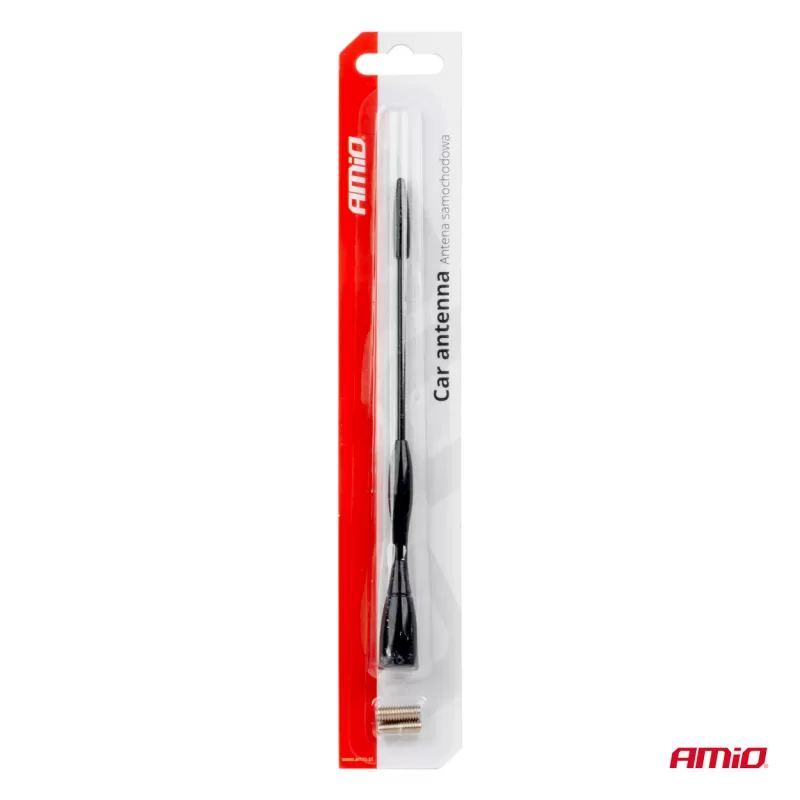 Automobilio antenos aliuminio stiebas 16 cm, 5/6mm adapteris, ANTM04 AMIO-01052