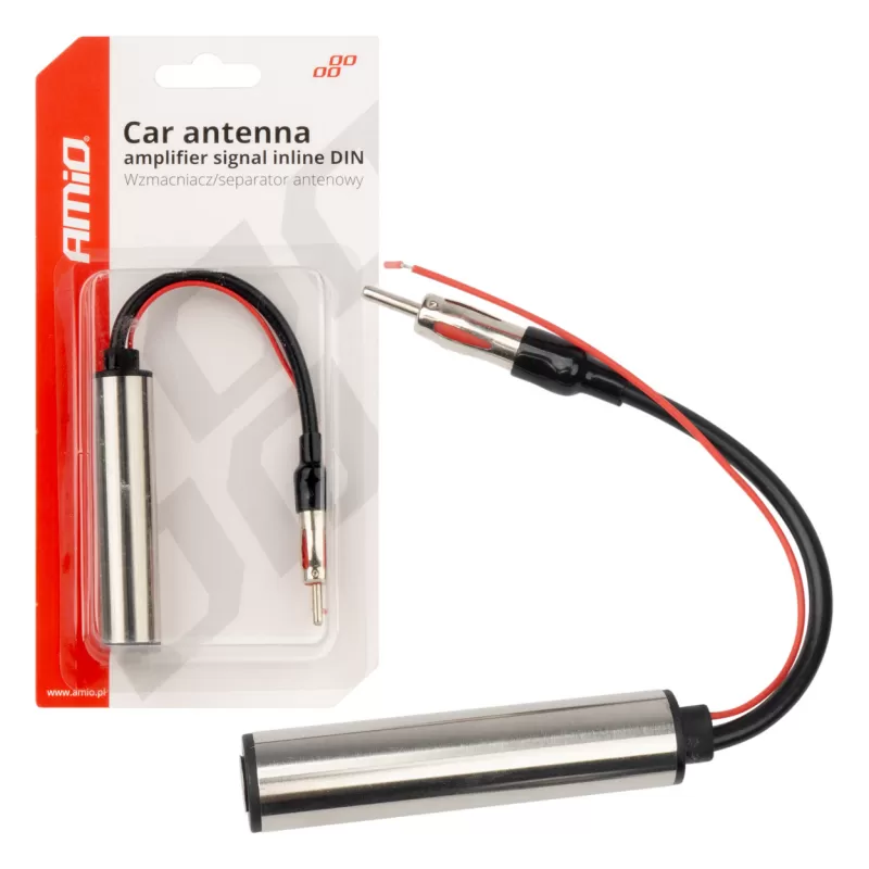 Automobilio antenos signalo stiprintuvas, linijinis, DIN AMIO-04132