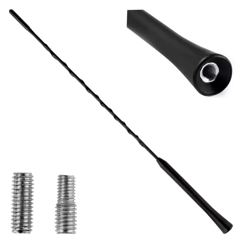 Automobilio antenos stiebas 41cm, 5/6mm adapteris, ANTM02 AMIO-01129