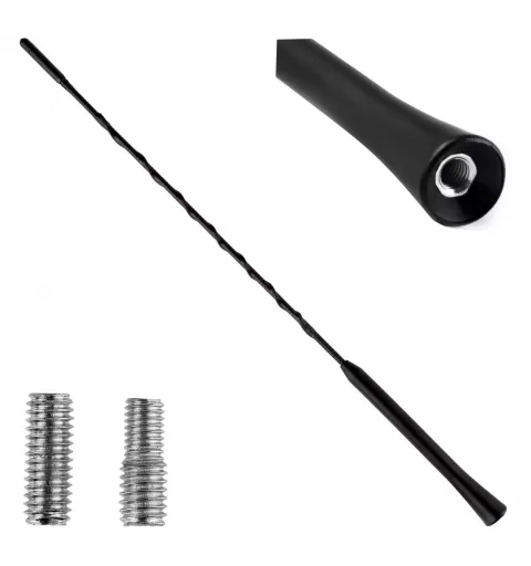 Automobilio antenos stiebas 41cm, 5/6mm adapteris, ANTM02 AMIO-01129
