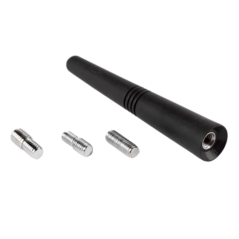 Automobilio antenos stiebas 9 cm su 3 adapteriais 5/6/7mm ANTM09 AMIO-01509