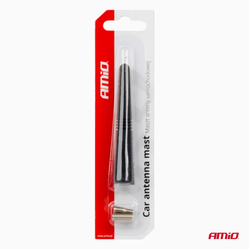 Automobilio antenos stiebas 9 cm su 3 adapteriais 5/6/7mm ANTM09 AMIO-01509
