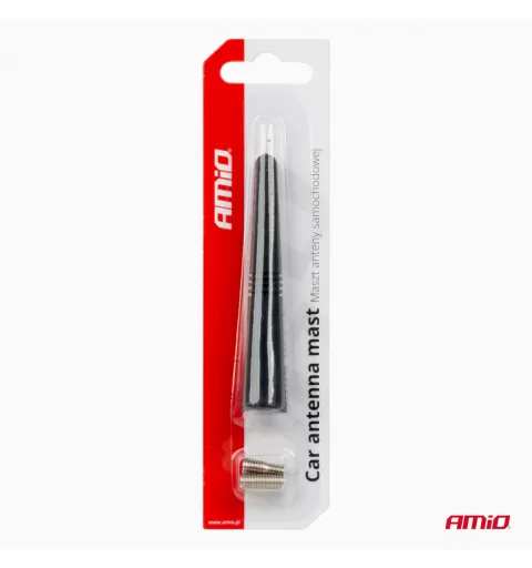 Automobilio antenos stiebas 9 cm su 3 adapteriais 5/6/7mm ANTM09 AMIO-01509