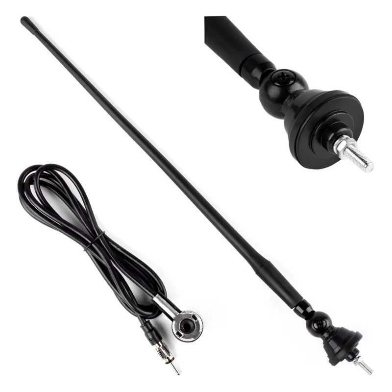 Automobilio guminė antena 34cm, 5mm adapteris, ANT02