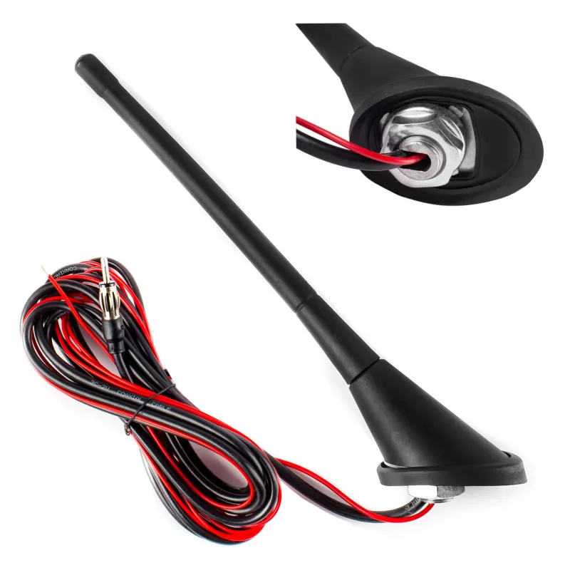 Automobilio antena su stiprintuvu ANT04 AMIO-01127