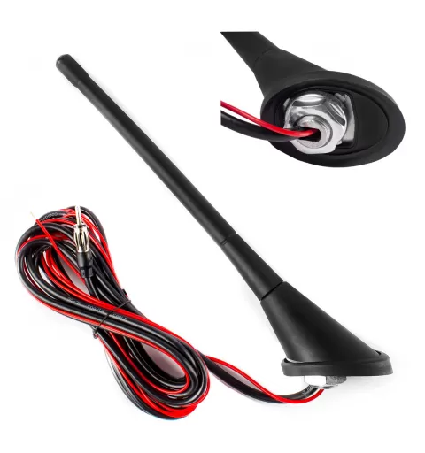 Automobilio antena su stiprintuvu ANT04 AMIO-01127