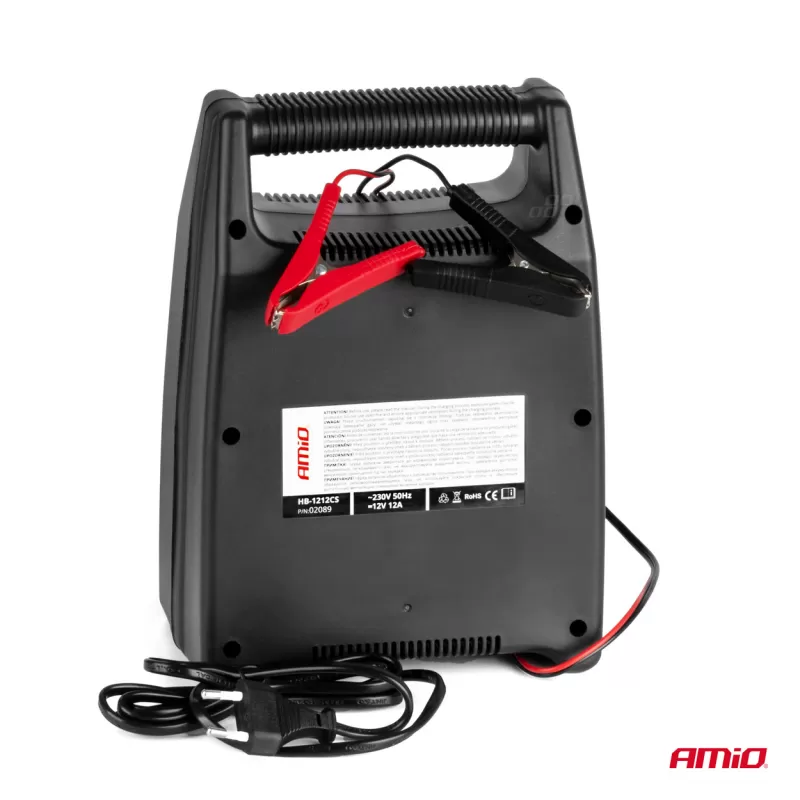 Automobilio akumuliatoriaus įkroviklis 12A, 12V AMiO SBC-12A