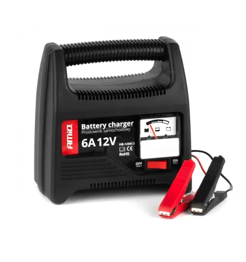 Automobilio akumuliatoriaus įkroviklis 6A, 12V AMiO SBC-6A