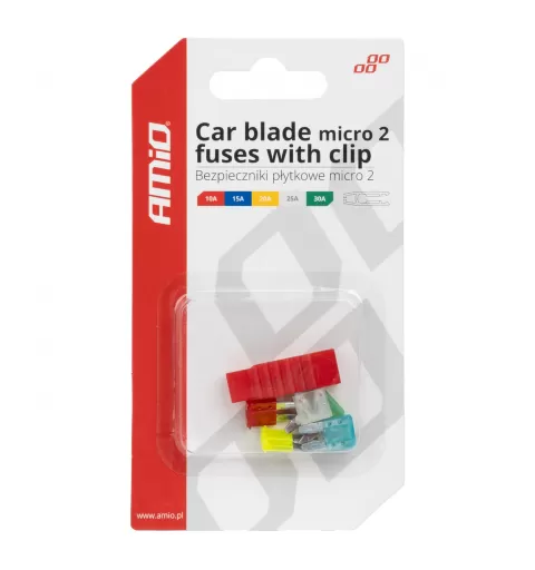 Automobilio peiliuko tipo micro2 saugikliai MIX AMIO-03379