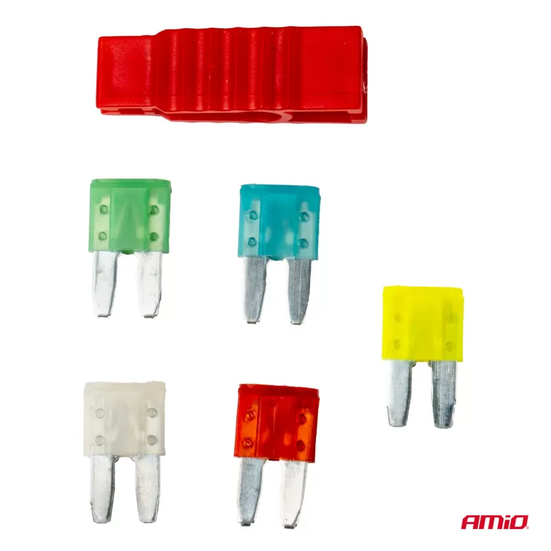 Automobilio peiliuko tipo micro2 saugikliai MIX AMIO-03379