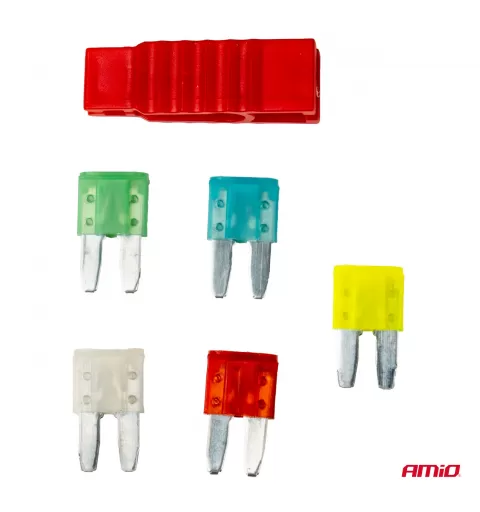 Automobilio peiliuko tipo micro2 saugikliai MIX AMIO-03379
