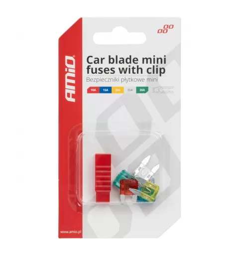 Automobilio peiliuko tipo mini saugikliai MIX AMIO-03378