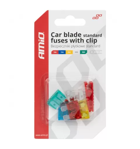 Automobilio peiliuko tipo standartiniai saugikliai MIX AMIO-03380
