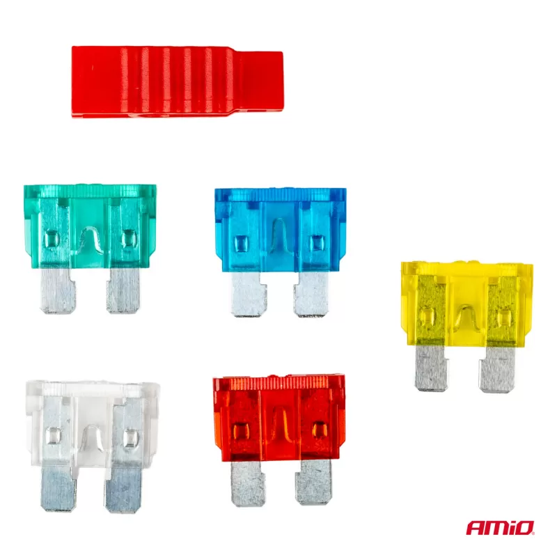 Automobilio peiliuko tipo standartiniai saugikliai MIX AMIO-03380