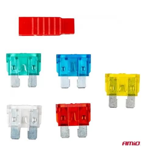 Automobilio peiliuko tipo standartiniai saugikliai MIX AMIO-03380