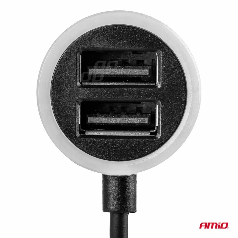 Automobilinis įkroviklis PCH PRO-01 microUSB+2xUSB 2.4A 12/24V