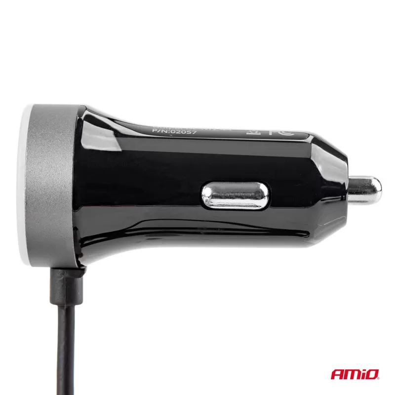 Automobilinis įkroviklis PCH PRO-01 microUSB+2xUSB 2.4A 12/24V