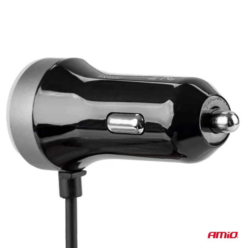 Automobilinis įkroviklis PCH PRO-01 microUSB+2xUSB 2.4A 12/24V