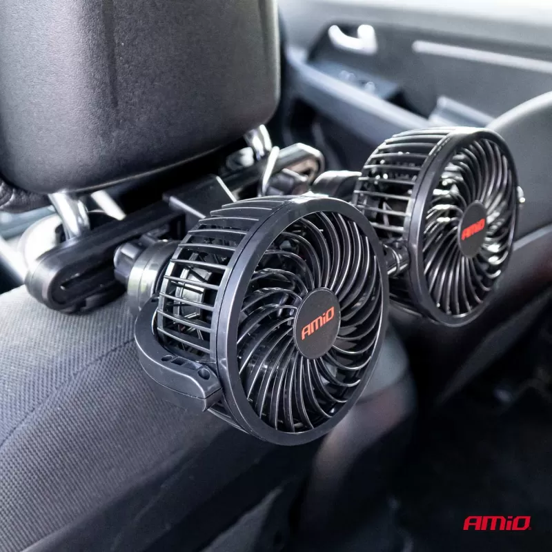 Automobilinis ventiliatorius galvos atlošui 2x4" 12V