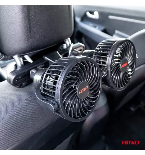 Automobilinis ventiliatorius galvos atlošui 2x4" 12V