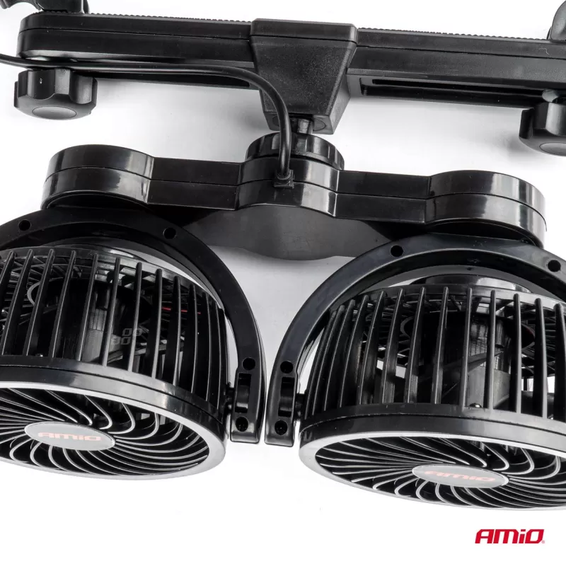 Automobilinis ventiliatorius galvos atlošui 2x4" 12V