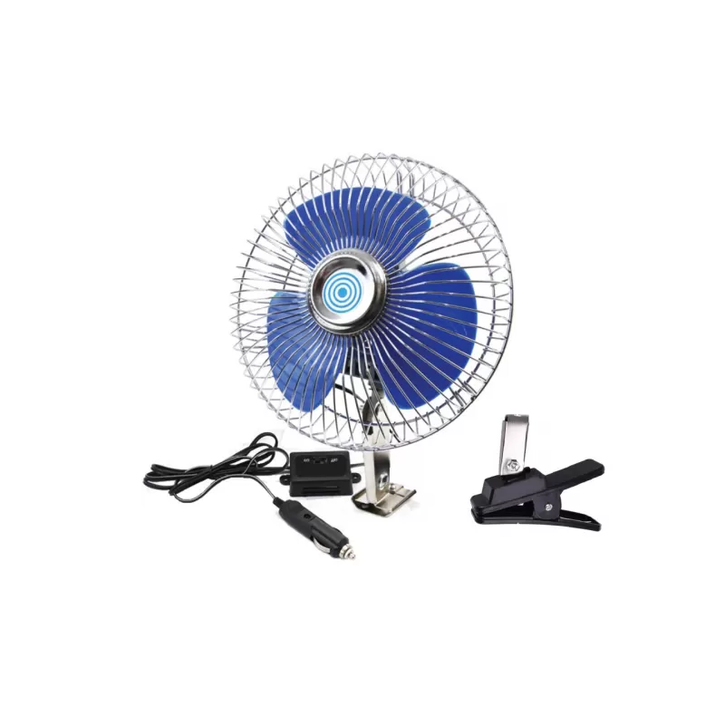 Metalinis automobilinis ventiliatorius su tvirtinimo varžtu ir spaustuku CFAN-15 +12V