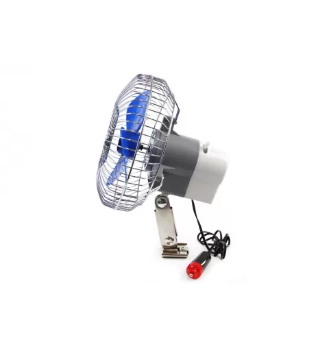 Metalinis automobilinis ventiliatorius su tvirtinimo varžtu ir spaustuku CFAN-15 +12V