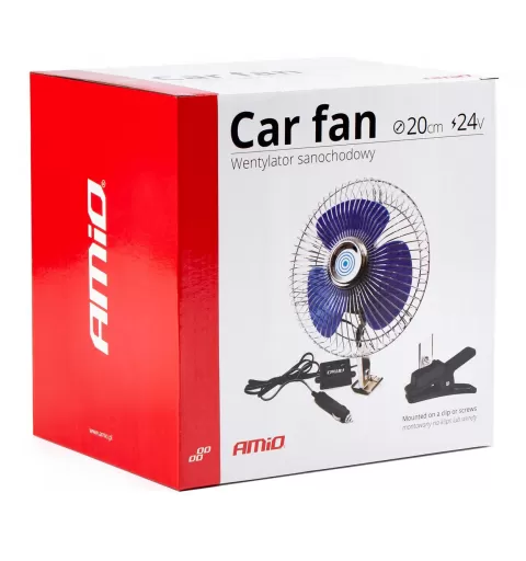Metalinis automobilinis ventiliatorius su tvirtinimo varžtu ir spaustuku CFAN-15 +24V