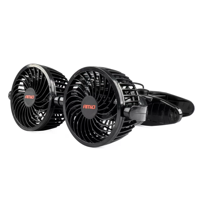 Automobilinis ventiliatorius su spaustuku 2x4" 12V
